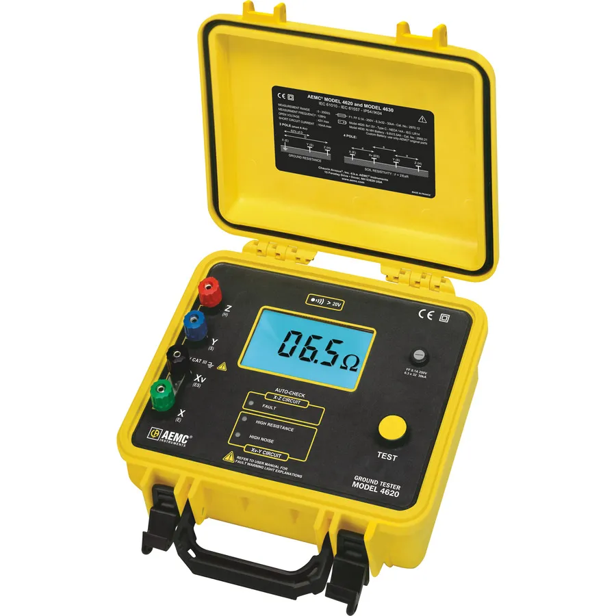 Kit Testeur de Résistance de Mise à la Terre AEMC 4620 Kit-500ft