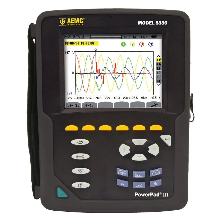 Analyseur de qualité d'énergie AEMC 8336 PowerPad III