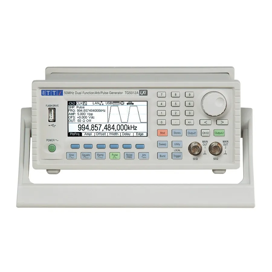 Générateur de fonction/forme d'onde arbitraire 2 canaux 50MHz Aim TTi TG5012A