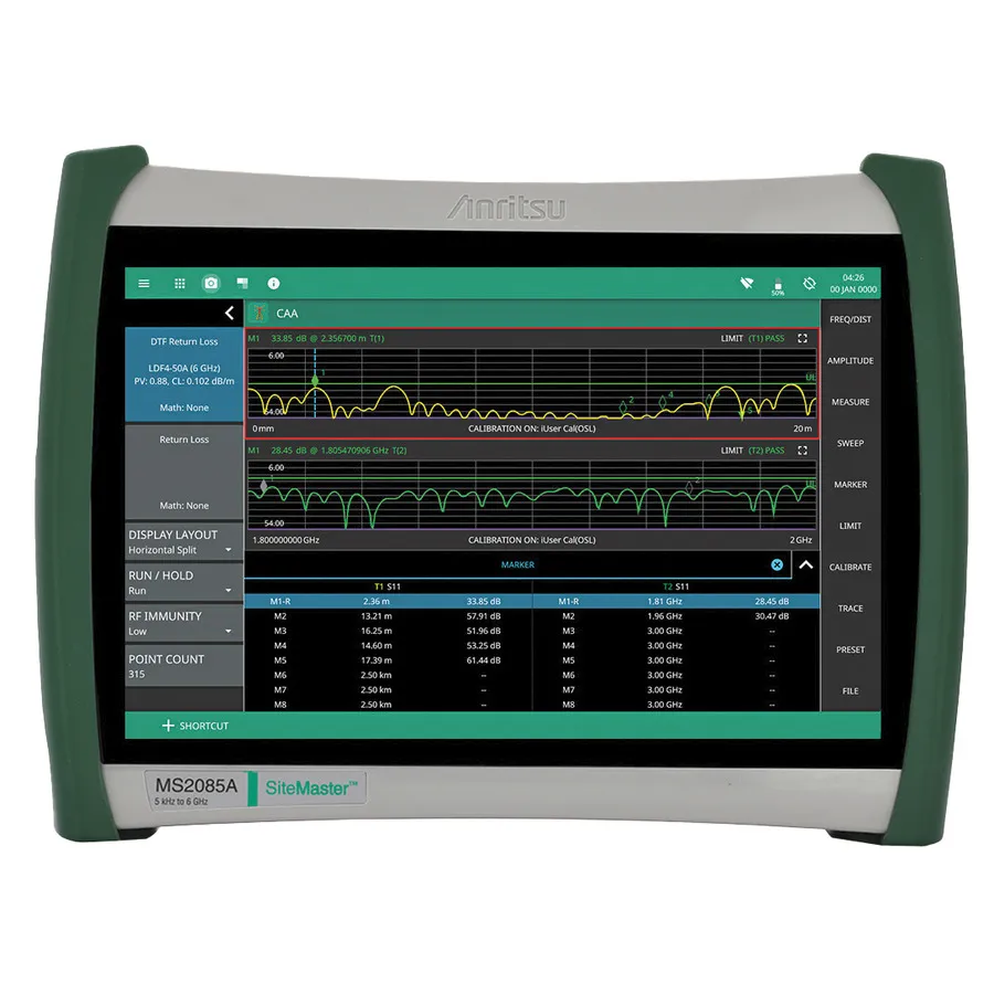 Analyseur de câbles et d'antennes Anritsu MS2085A-0804