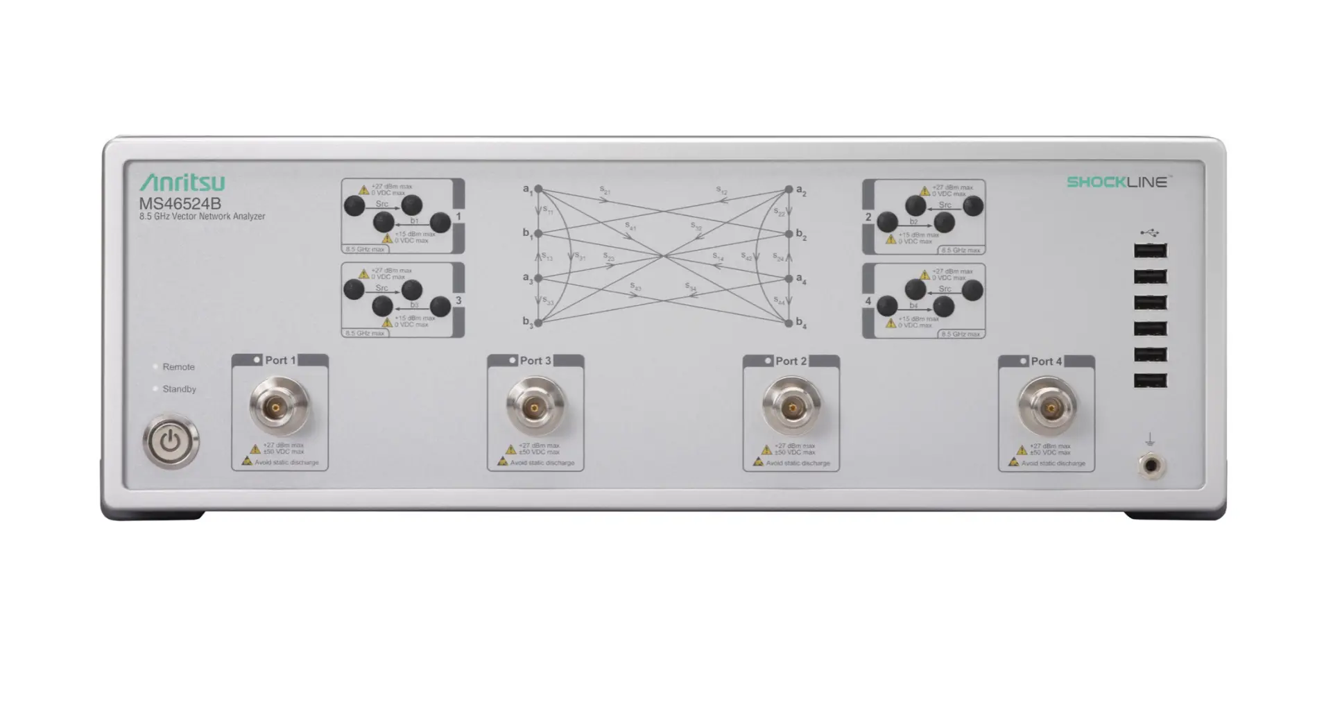 Analyseur de réseau vectoriel Anritsu MS46524B 4 ports