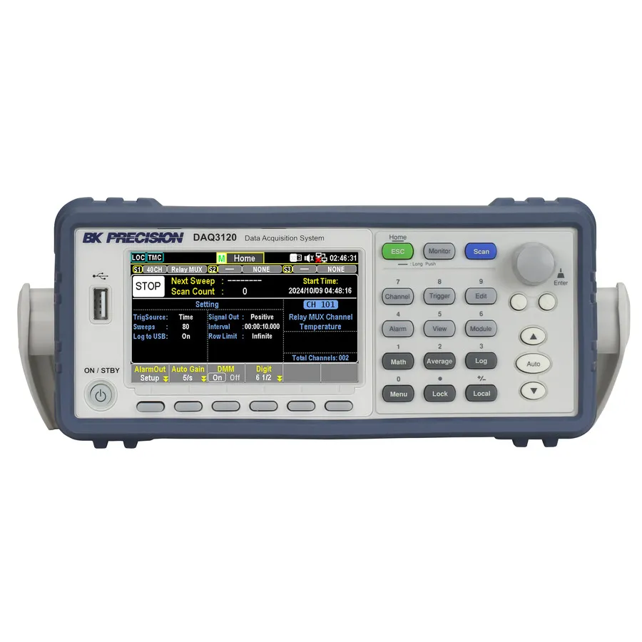 Système d'acquisition de données de paillasse B&K Precision DAQ3120