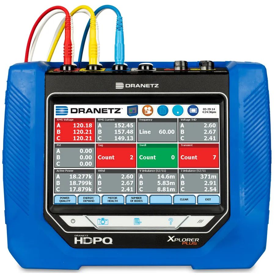 Dranetz HDPQ-P-XAMFLEX3PKG Xplorer Plus Analyseur de qualité de l'énergie