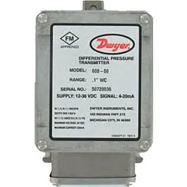 Transmetteur de Pression Différentielle Dwyer Instruments 608-5