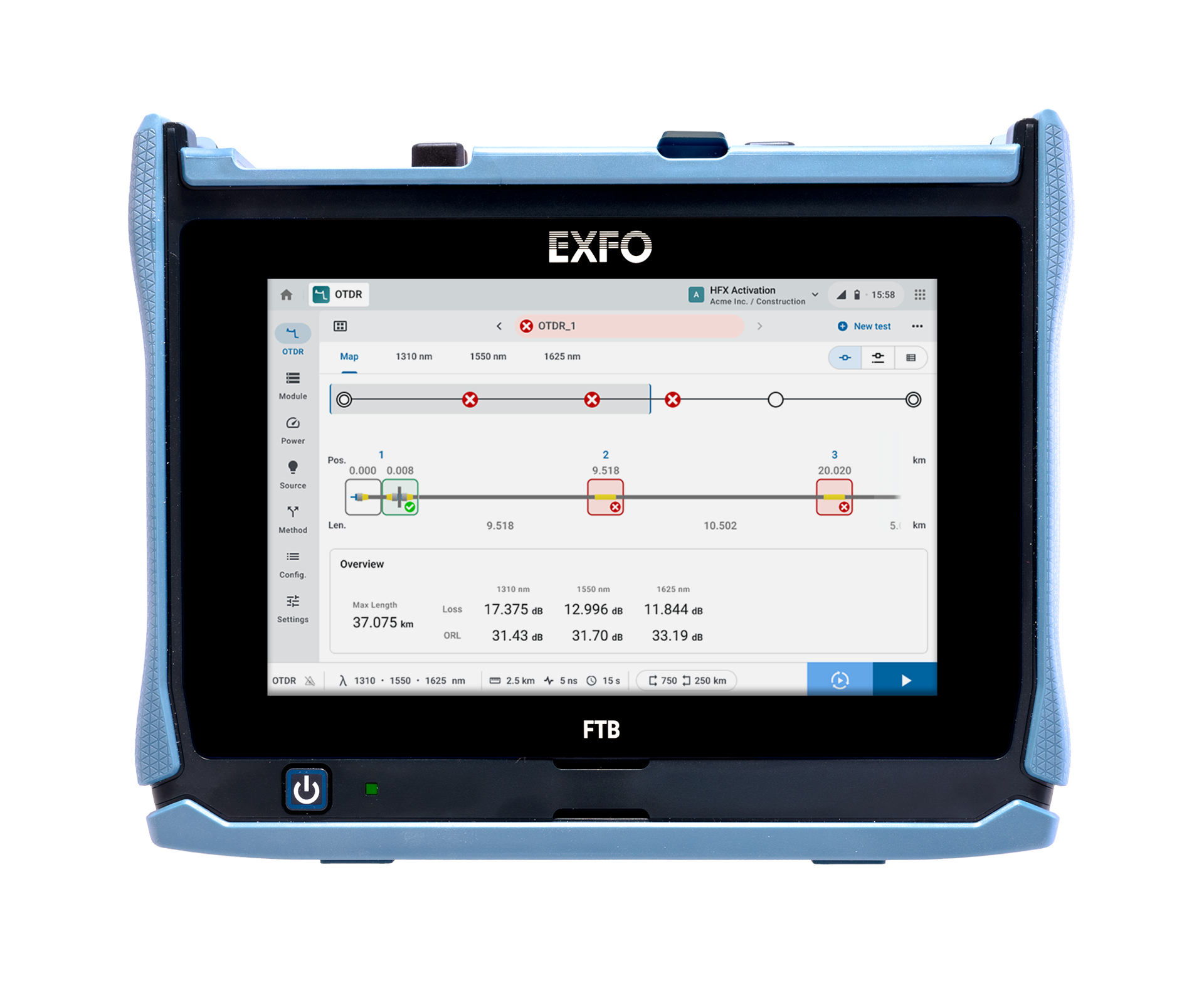Testeur de fibre optique EXFO FTB-LITE-720D Quad