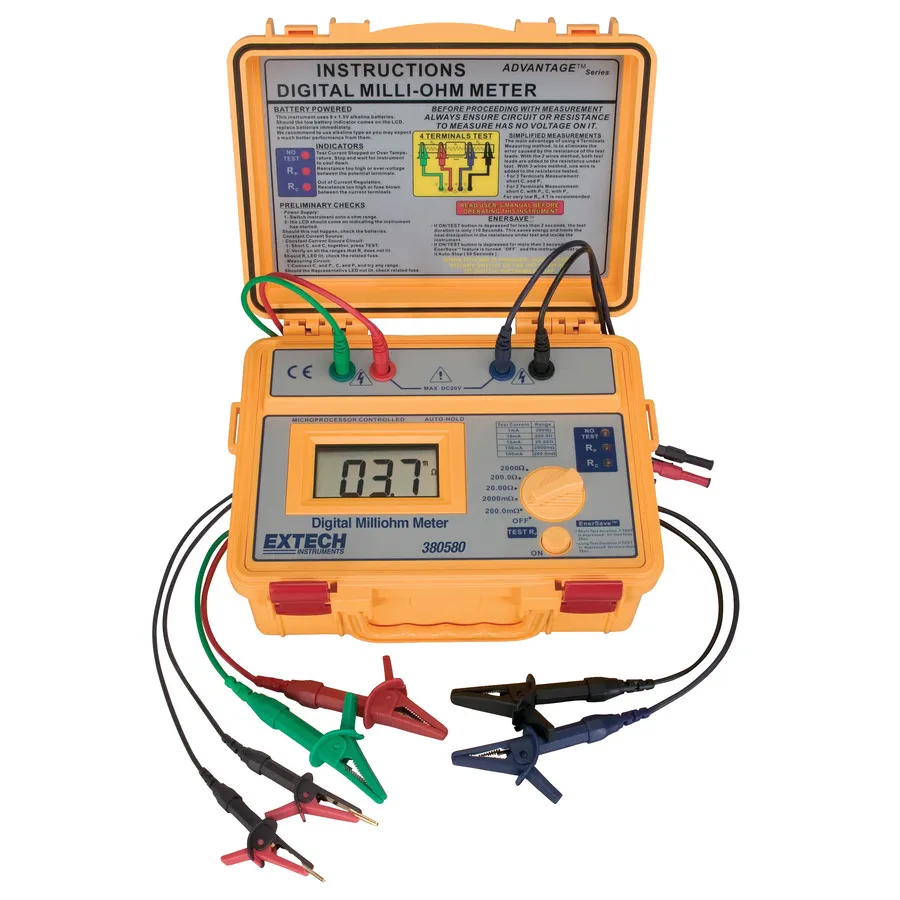 Milliohmmètre Extech 380580-NIST