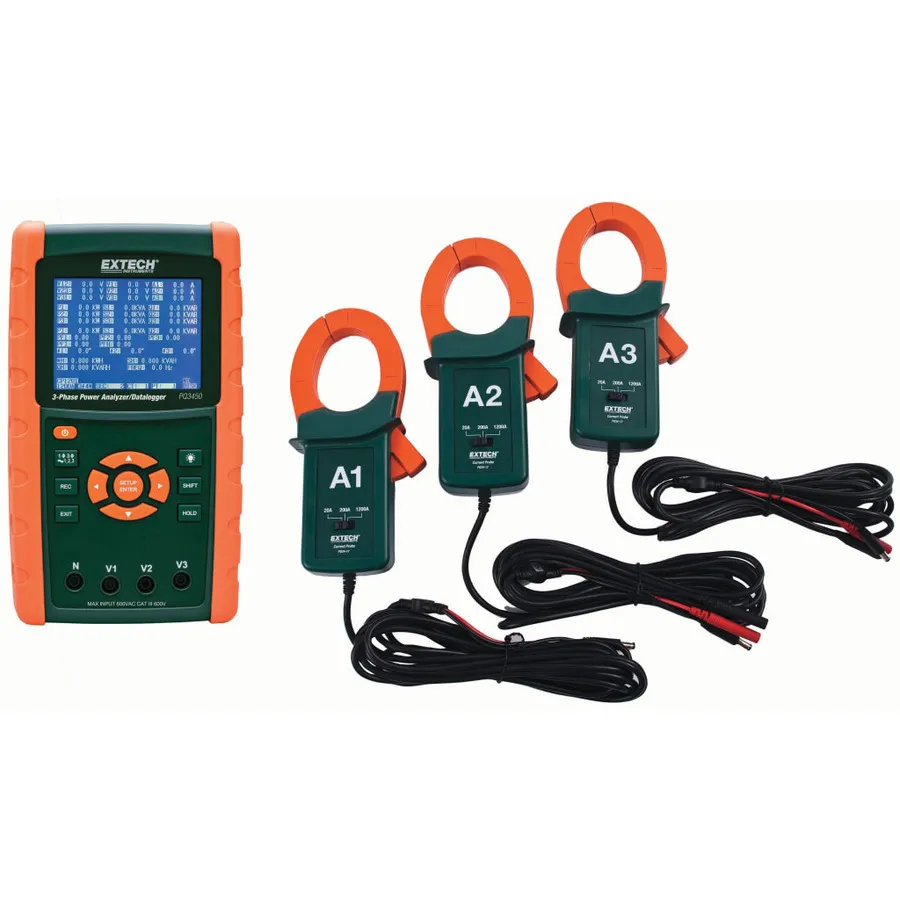 Kit Extech PQ3450-12 Analyseur de puissance/Enregistreur de données