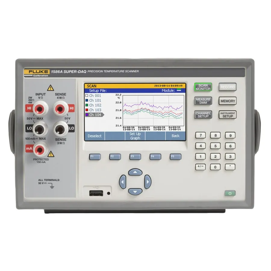 Fluke 1586A/1HC 120 Super-DAQ Numérisateur de température avec module haute capacité