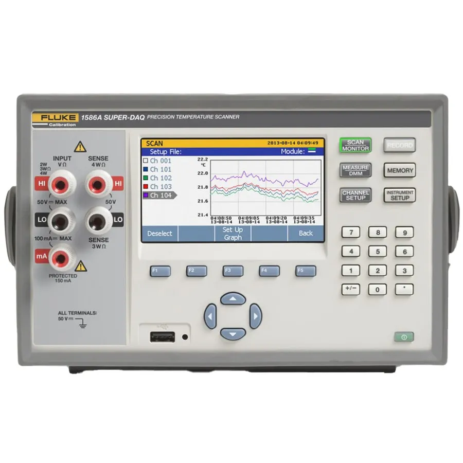 Fluke 1586A/DS-HC 120 Super-DAQ Scanner de température avec module et multiplexeur