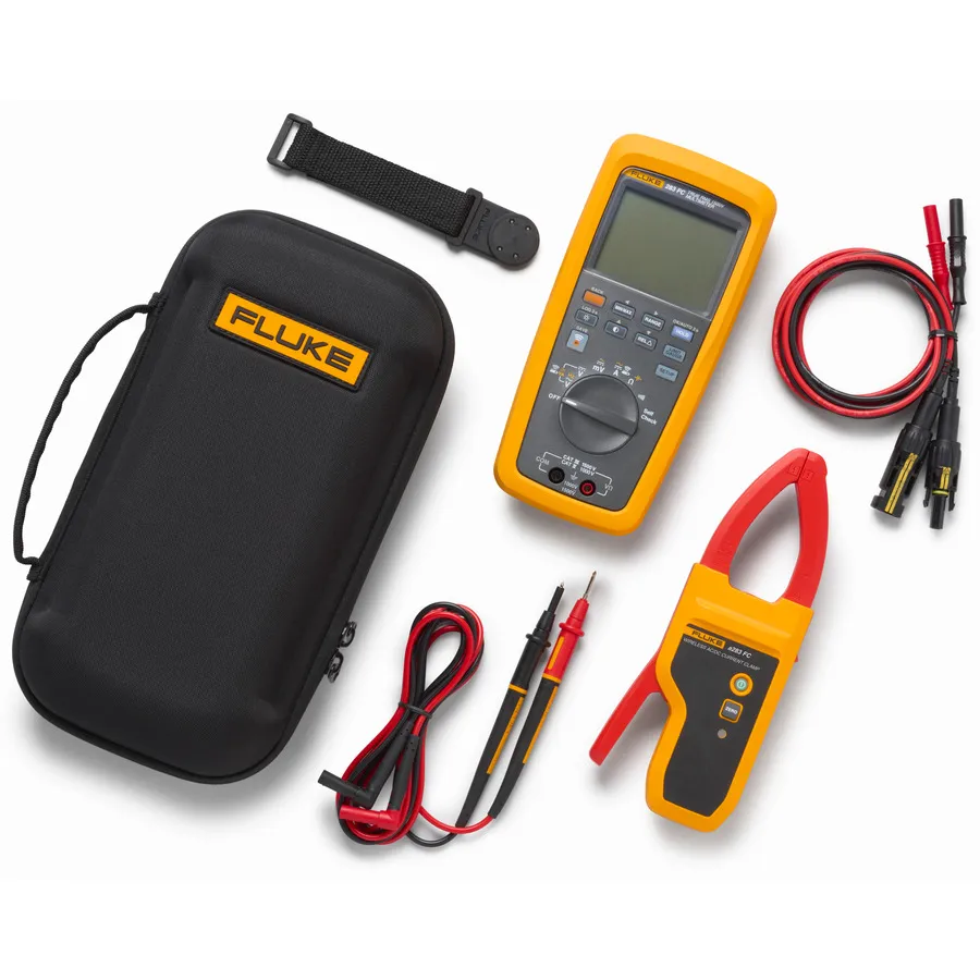 Kit Multimètre Numérique sans Fil Fluke FLUKE-283FC/PV pour Système Solaire