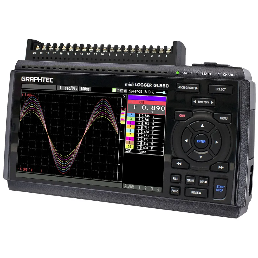 Enregistreur de données multi-canaux Graphtec GL860