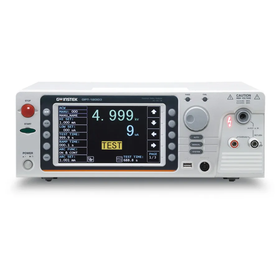 Analyseur de sécurité électrique GW Instek GPT-12003