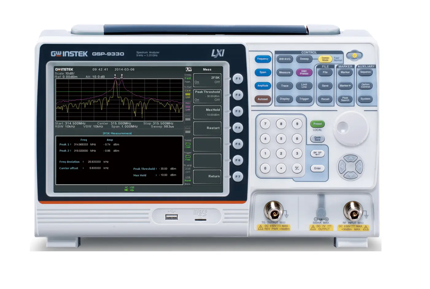 Analyseur de spectre GW Instek GSP-9330
