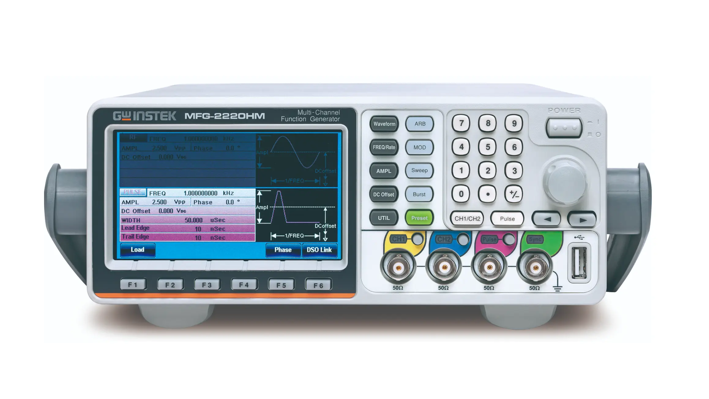 Générateur de fonctions arbitraires dual-canal GW Instek MFG-2220HM 200MHz