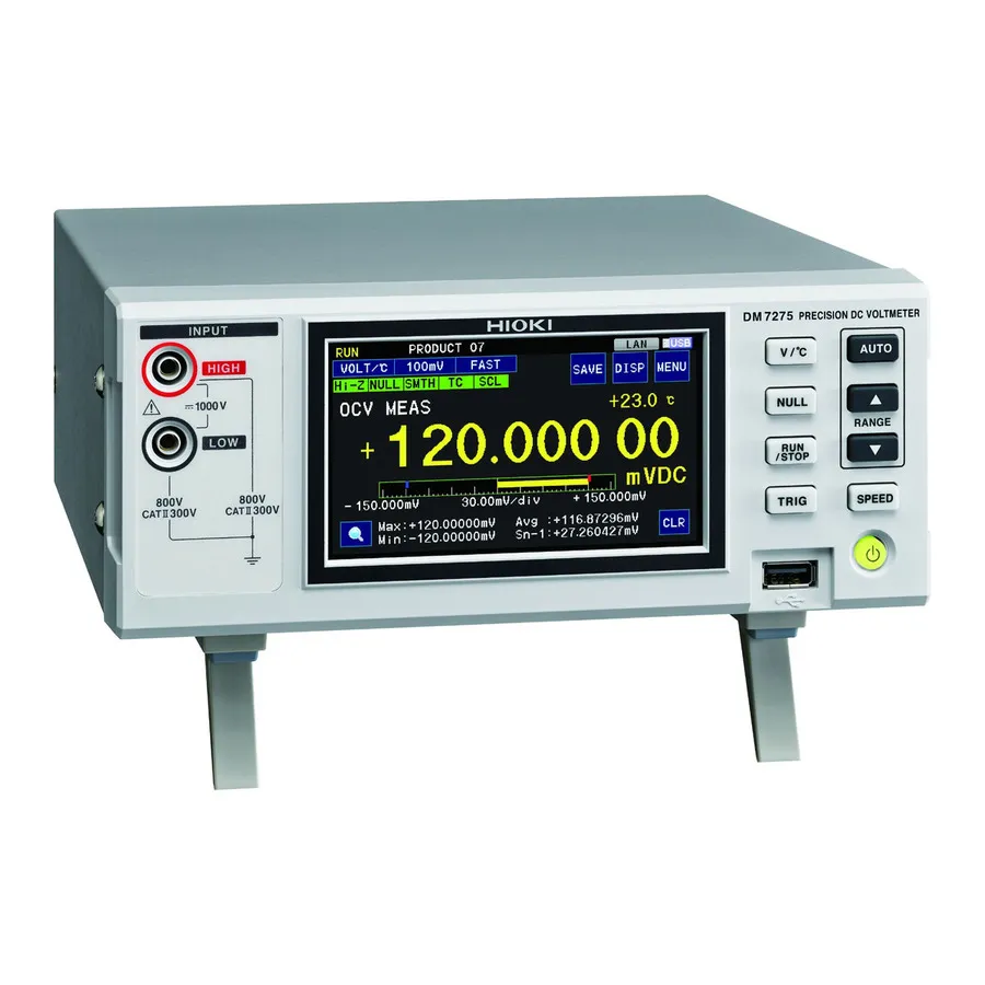 Voltmètre CC de précision Hioki DM7275-01