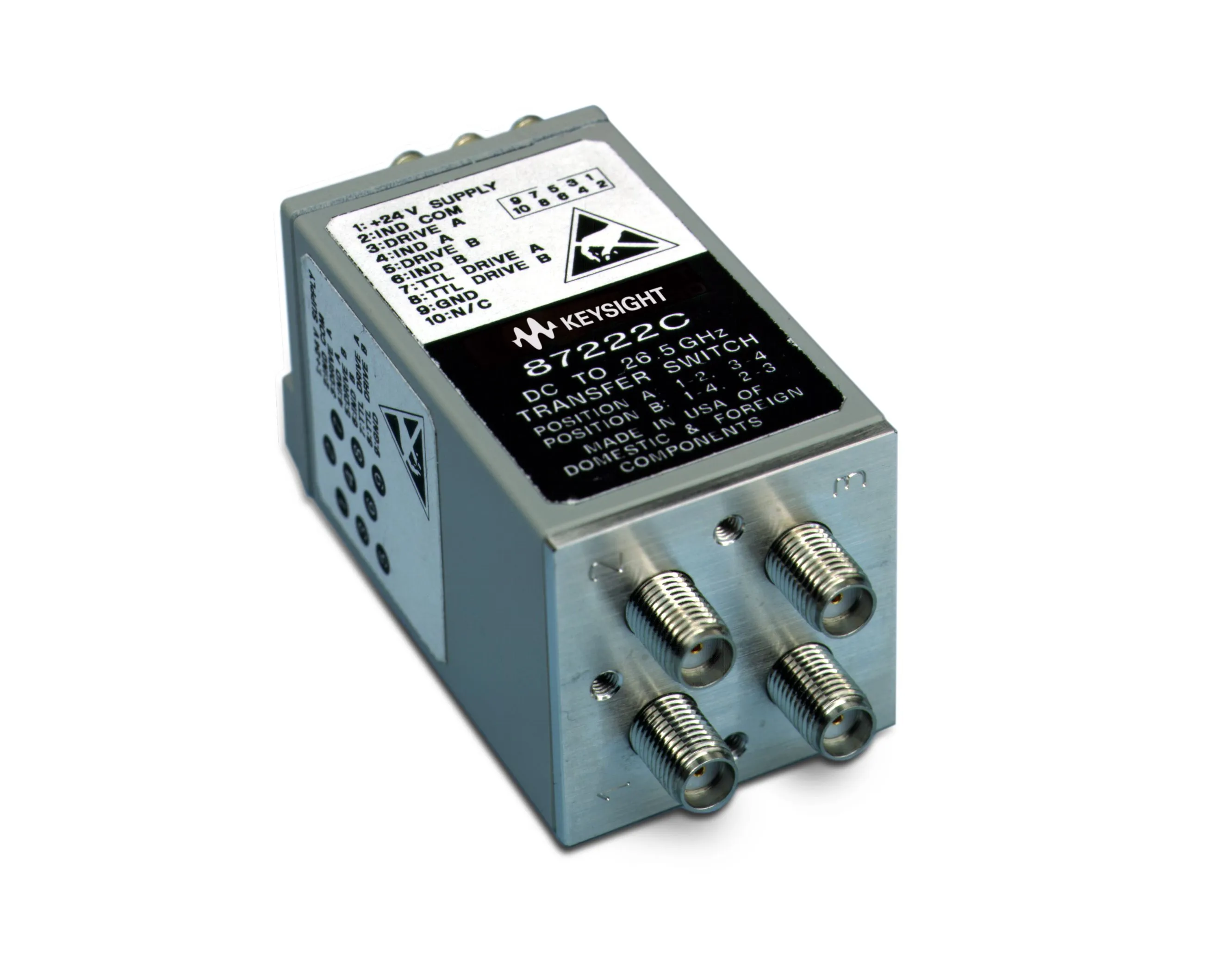 Commutateur de transfert coaxial Keysight 87222C
