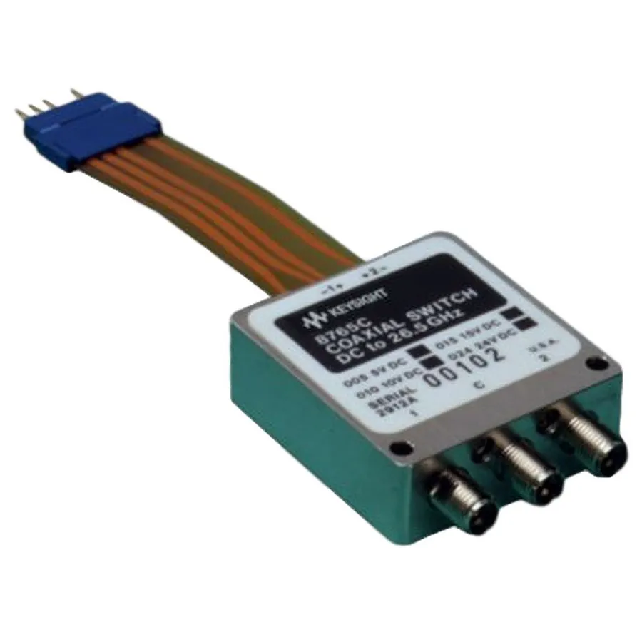Commutateur Coaxial Keysight 8765D, SPDT, DC à 40 GHz, 24 Vcc