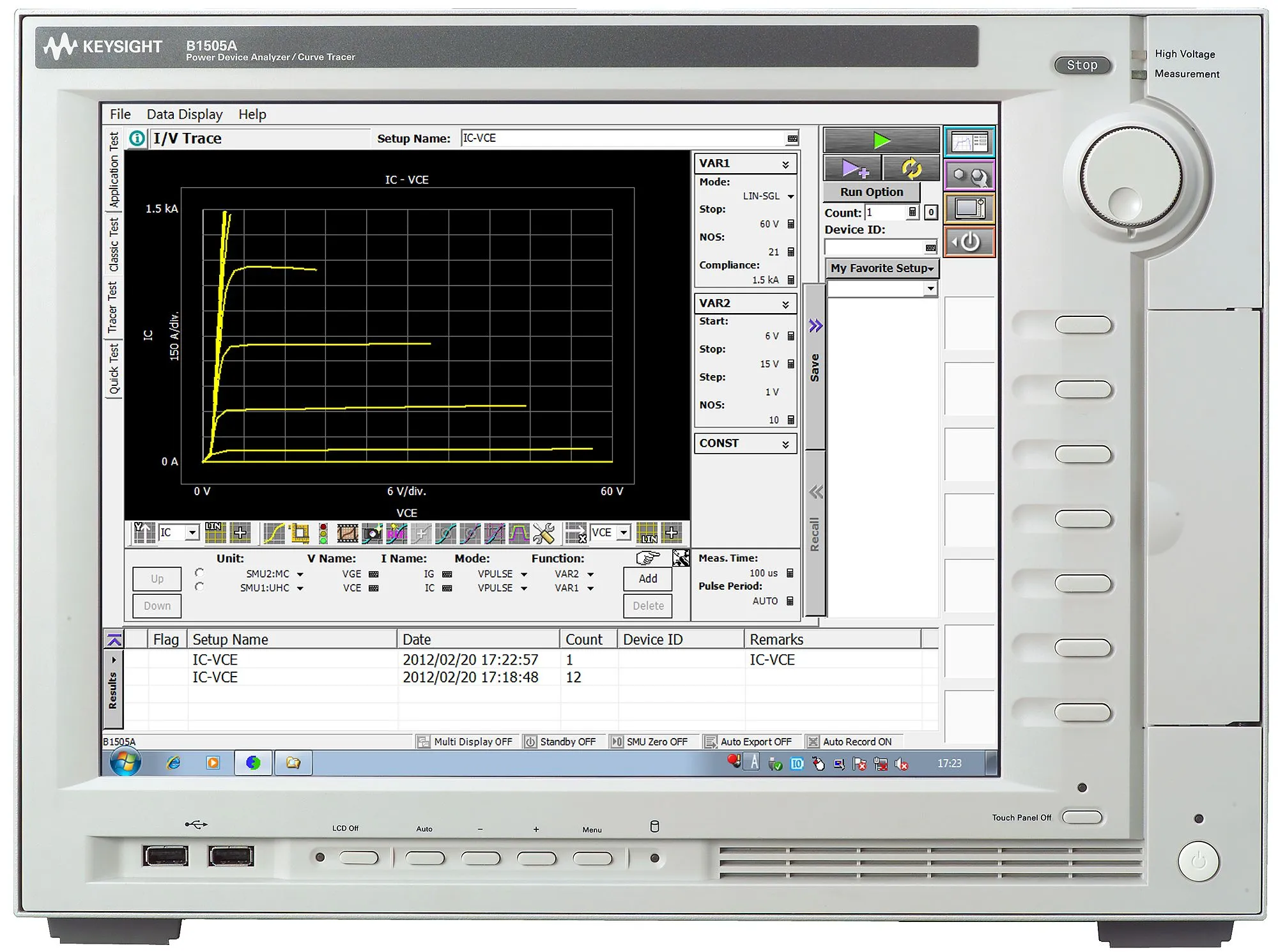 Analyseur de dispositif de puissance Keysight B1505A