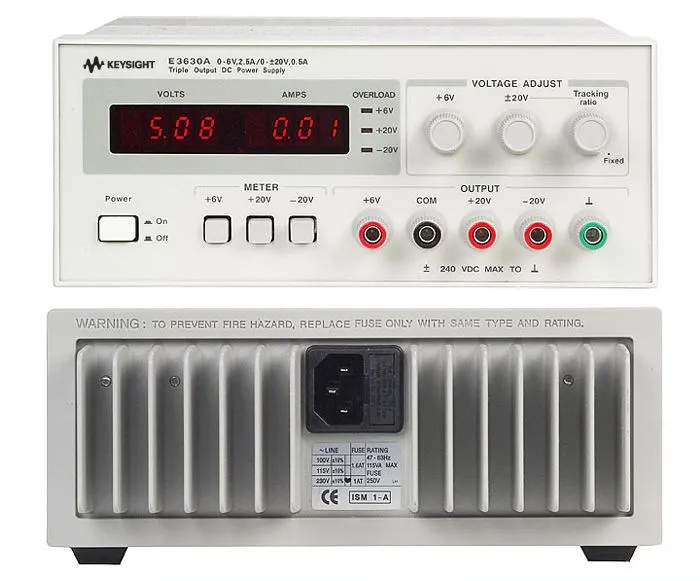 Source de puissance CC triple sortie compacte Keysight E3630A