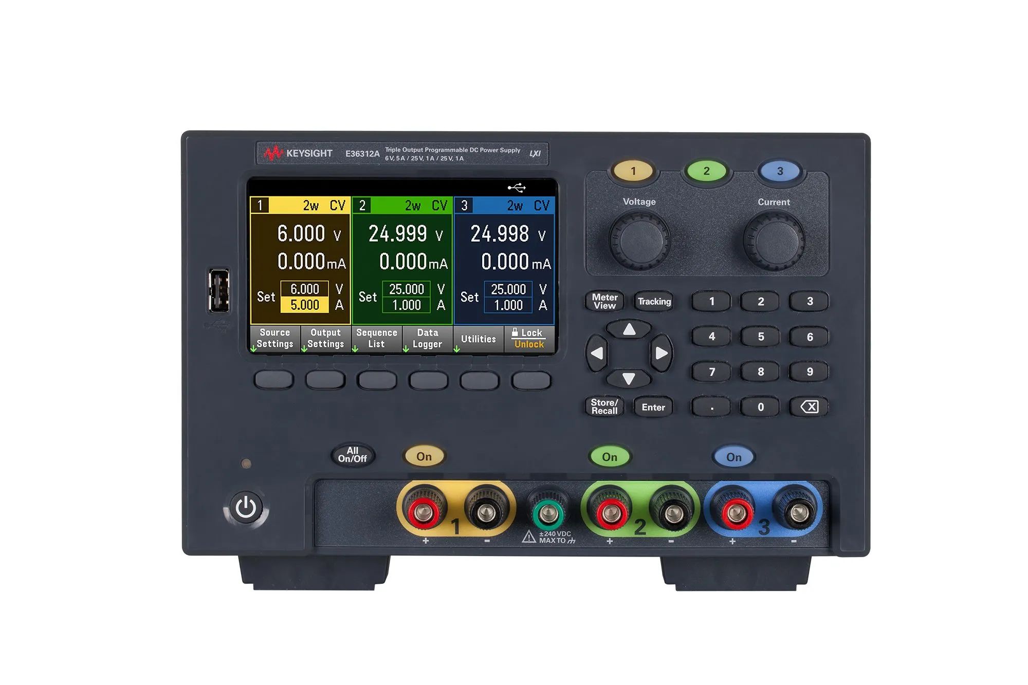 Source de puissance CC triple sortie Keysight E36312A