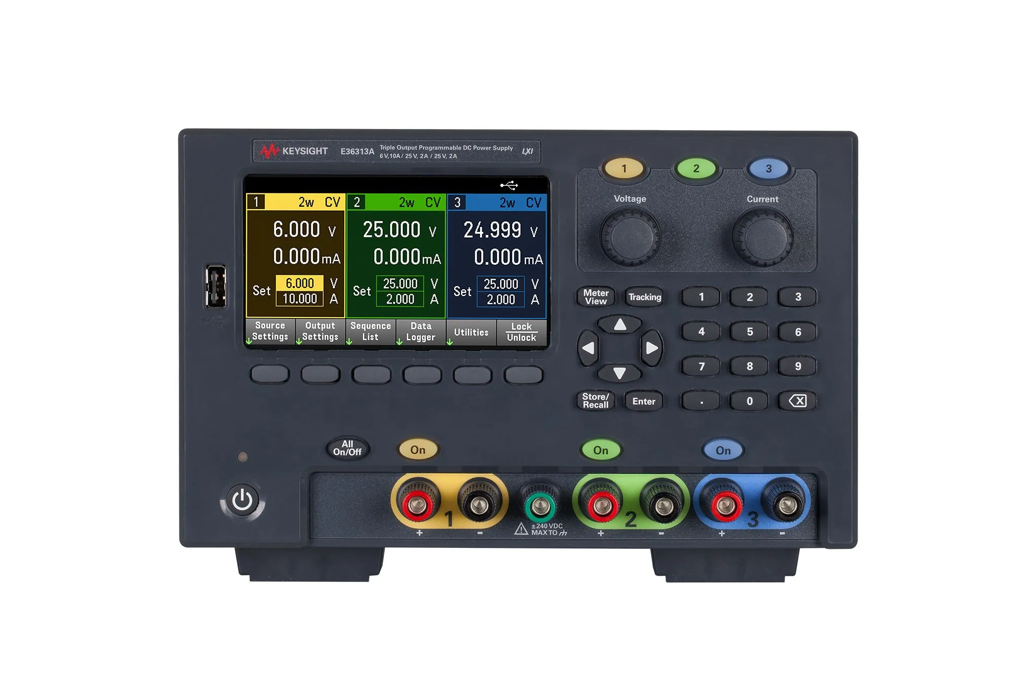 Source de puissance CC haute courant triple sortie Keysight E36313A