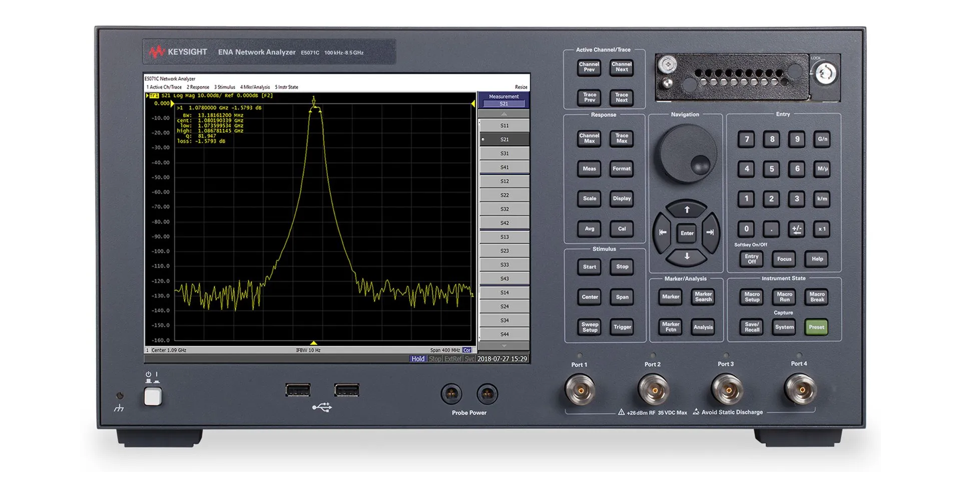 Analyseur de réseau vectoriel Keysight E5071C