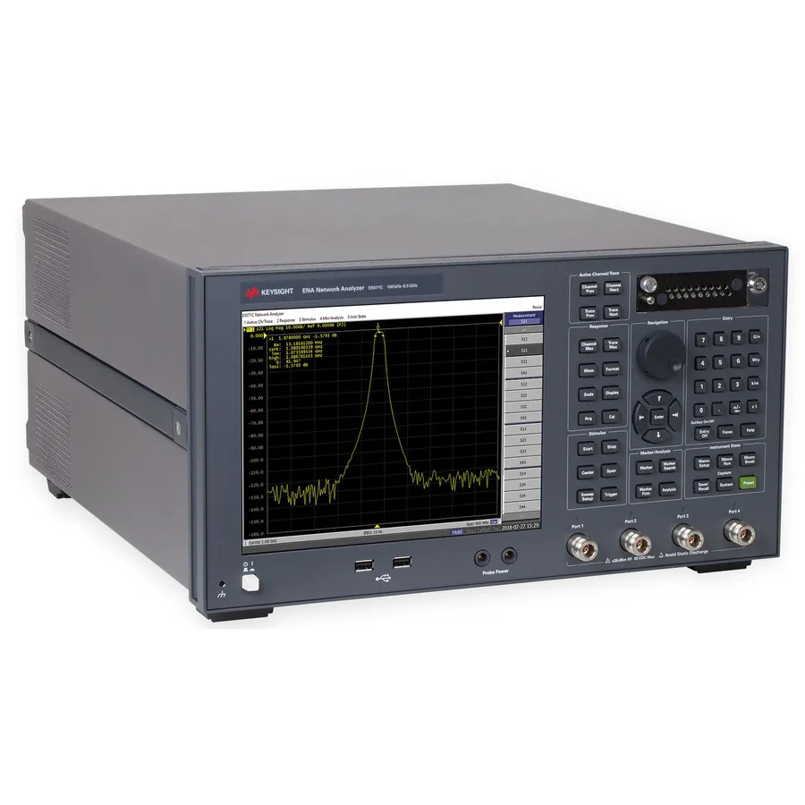 Analyseur de réseau vectoriel ENA Keysight E5071C (4 ports, domaine temporel, stabilité élevée)