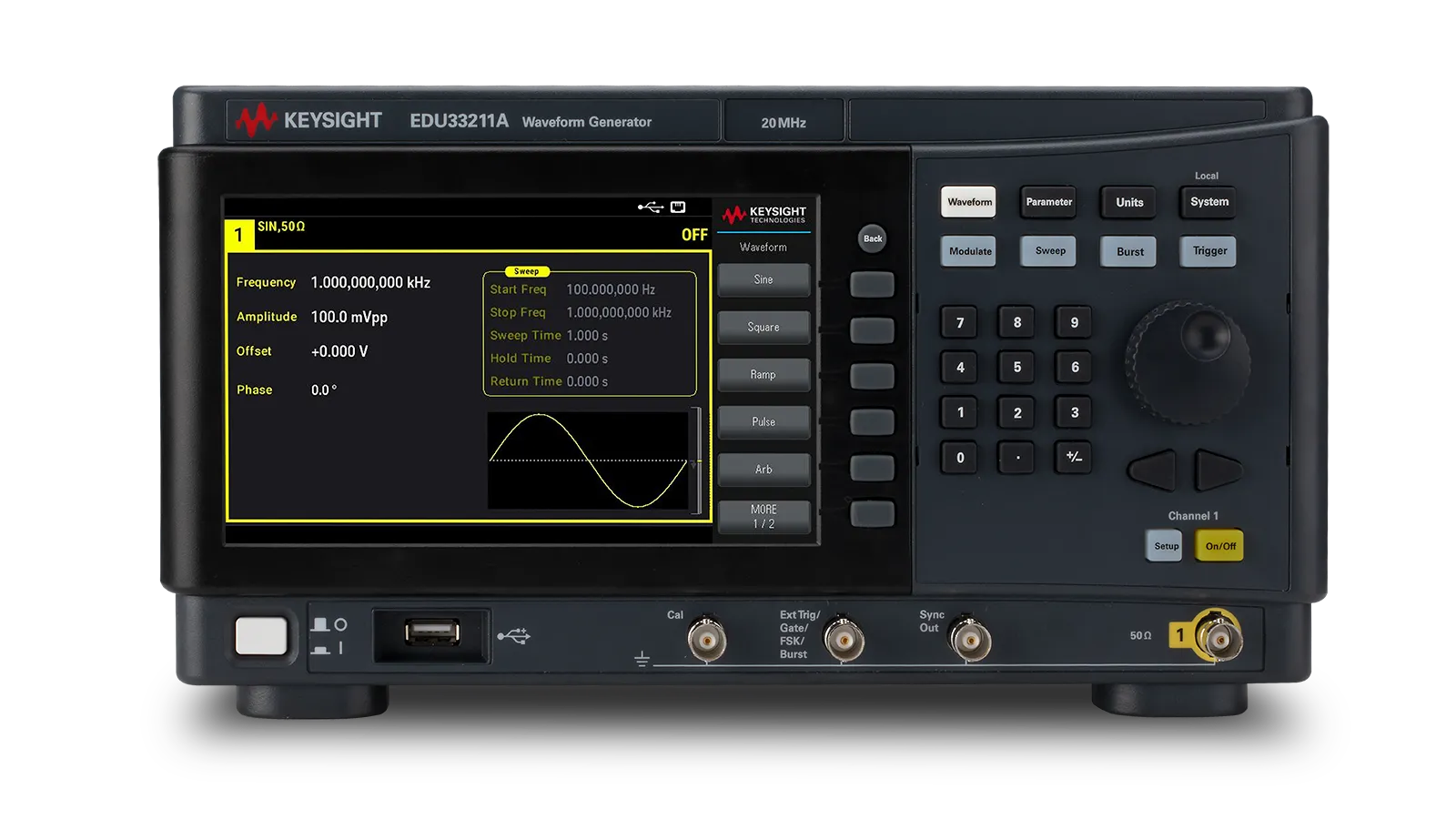 Générateur de fonctions/formes d'onde arbitraires Keysight EDU33211A