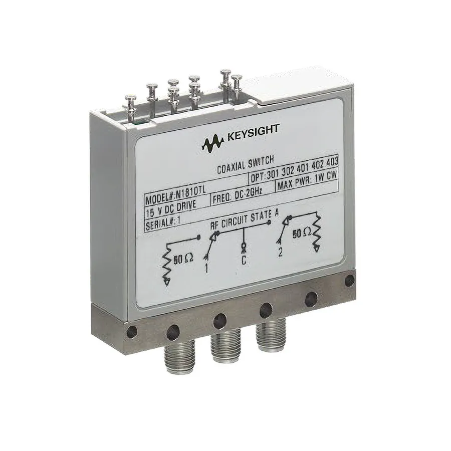 Commutateur coaxial à verrouillage Keysight N1810TL/004/124/201