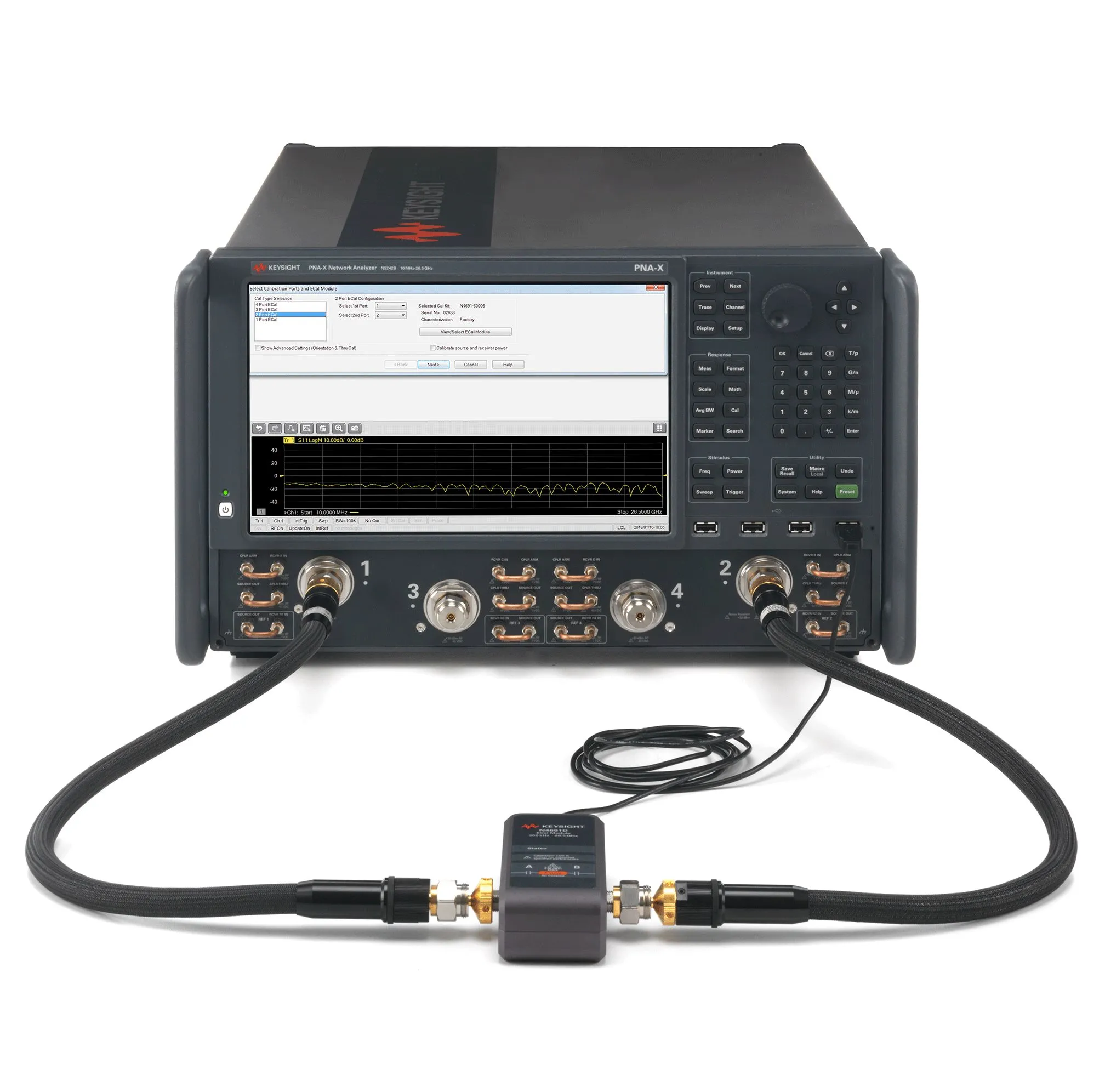 Module d'étalonnage électronique microondes Keysight N4690D 2 ports