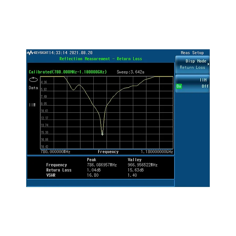 Mesure de Réflexion Keysight N9322CK/RM7