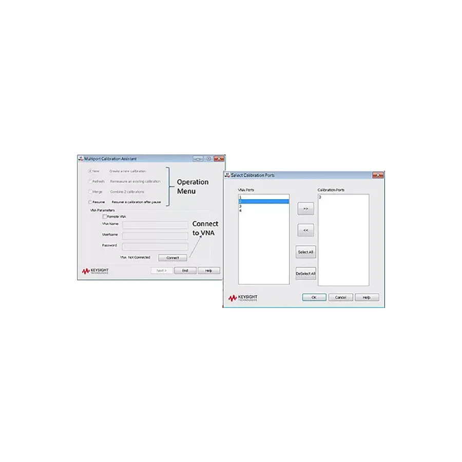 Option d'assistant de calibrage multiport Keysight S97552B