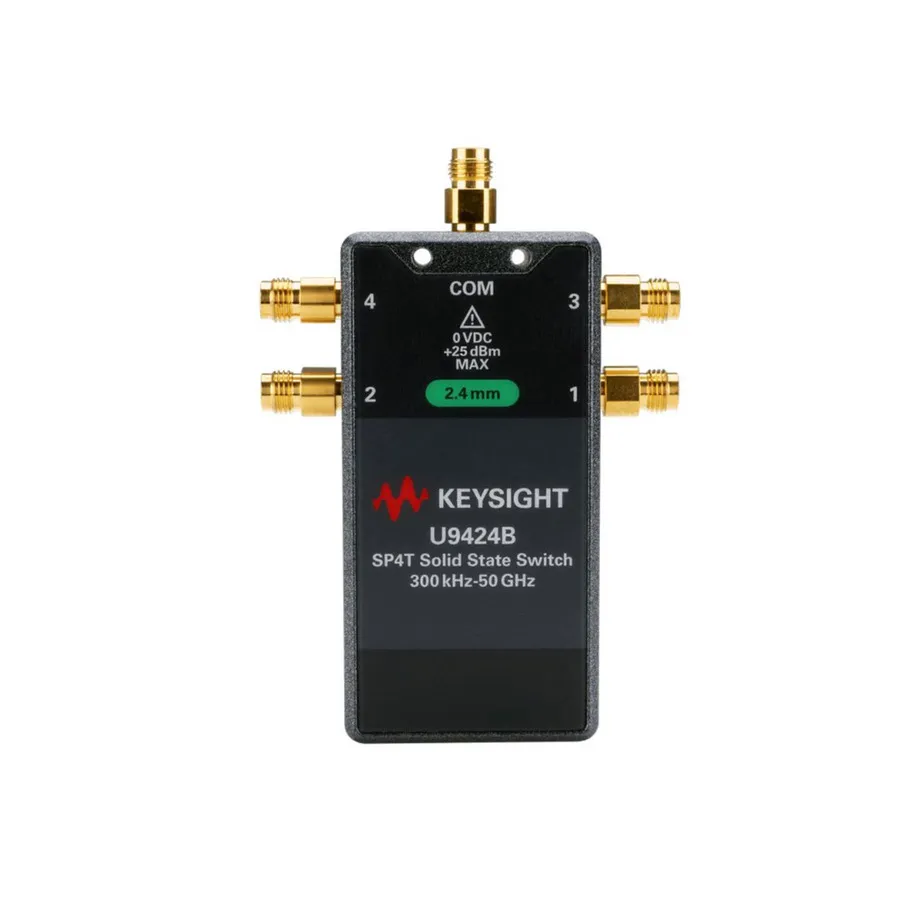 Commutateur FET à état solide Keysight U9424B/002/201/301, SP4T, 300 kHz-50 GHz, USB