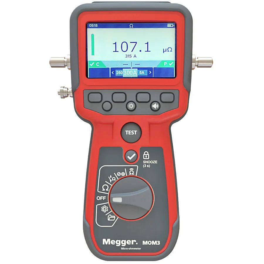 Microhmmètre Megger MOM3-BK-30291 avec Pinces Kelvin