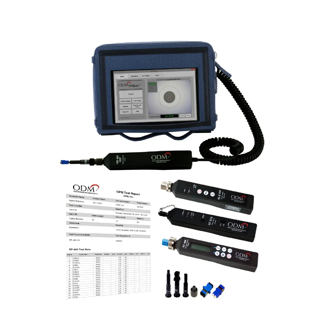 Système de test de fibre optique monomode Optical Design TTK_650