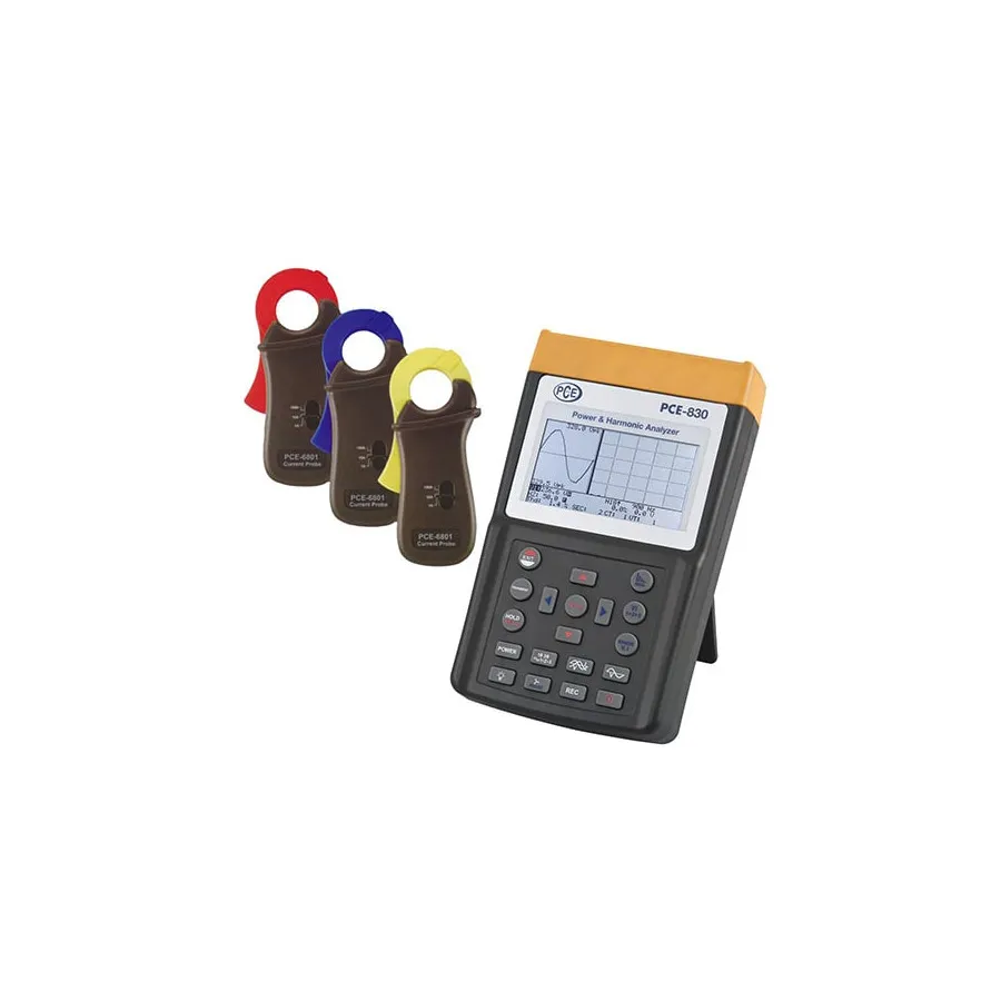 PCE Instruments PCE-830-1 Compteur d'Énergie Triphasé avec Enregistrement de Données