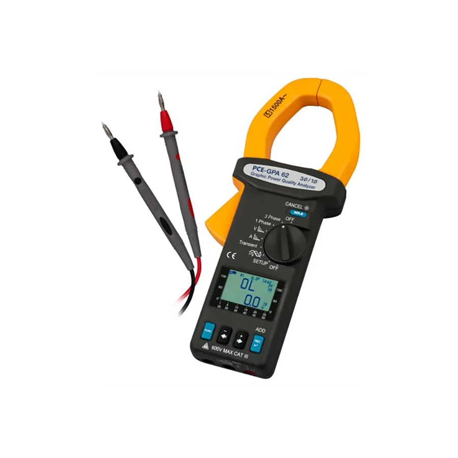 PCE Instruments PCE-GPA 62 Analyseur de Puissance Triphasé