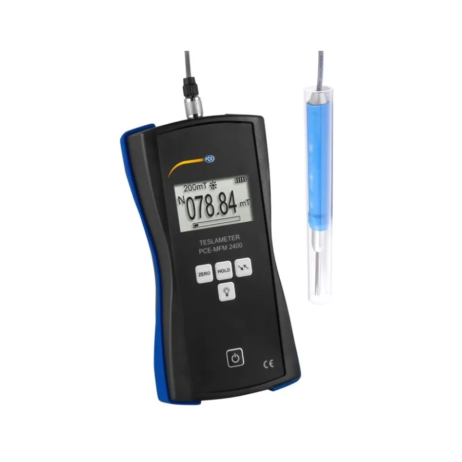 PCE Instruments PCE-MFM 2400+ Magnétomètre avec Capteur à Effet Hall Axial