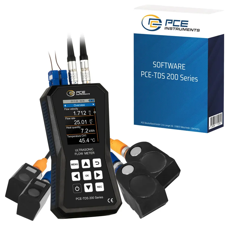 Débitmètre à ultrasons PCE Instruments PCE-TDS 200+ SM-SW-KIT