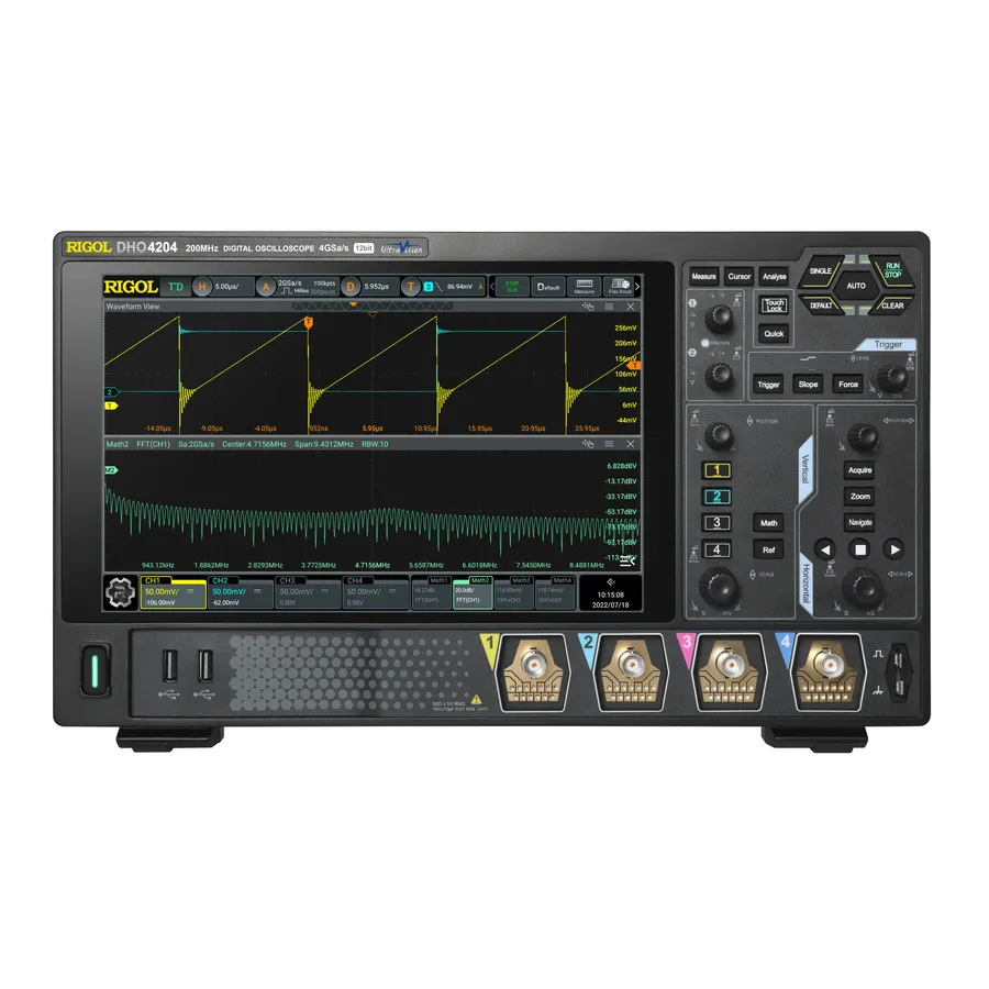 Oscilloscope numérique RIGOL DHO4204 4 canaux