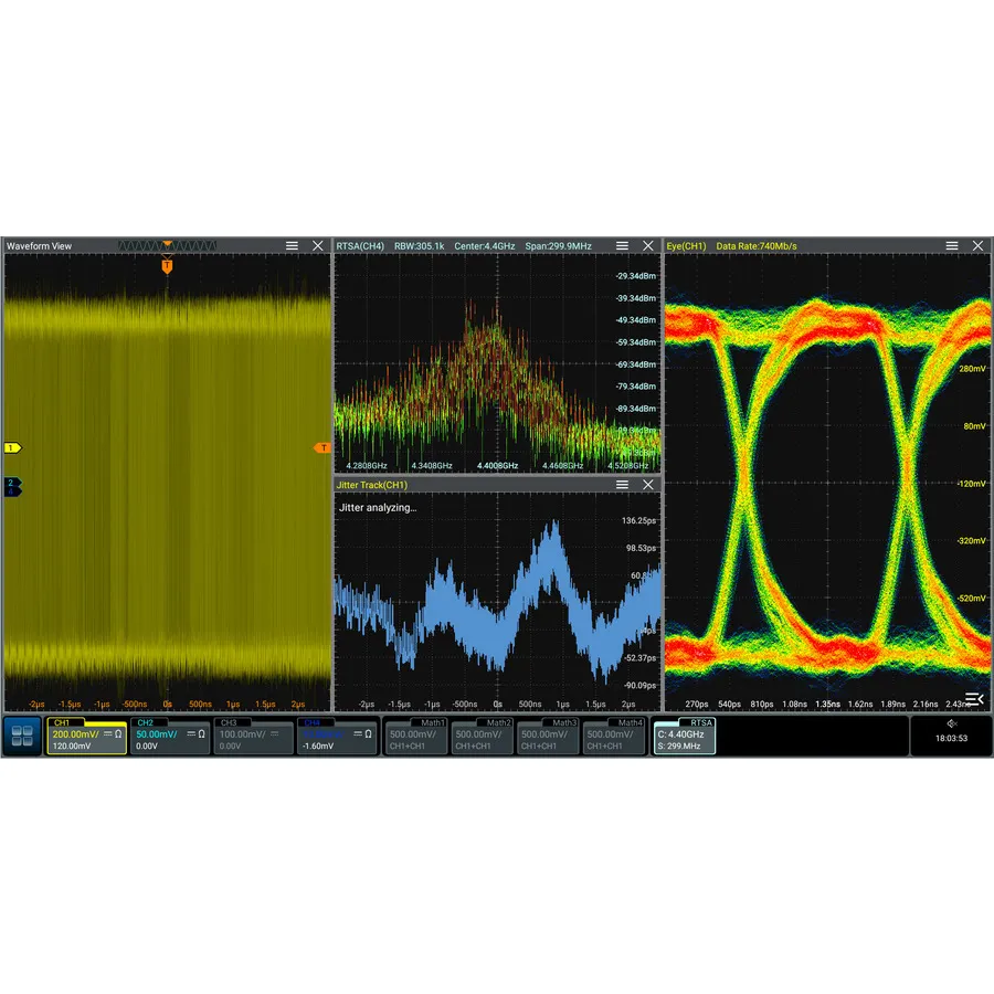 Option RIGOL DS70000-JITTA d'analyse des diagrammes oculaires et du jitter