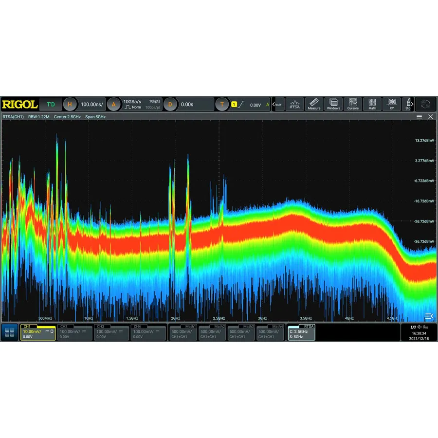 Option RIGOL DS70000-RTSA d'analyse de spectre en temps réel