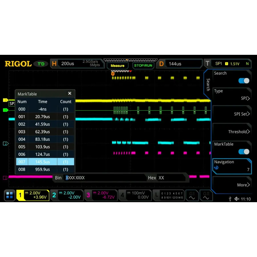 Option RIGOL DS8000-R-COMP de déclenchement et d'analyse de bus série RS232/UART
