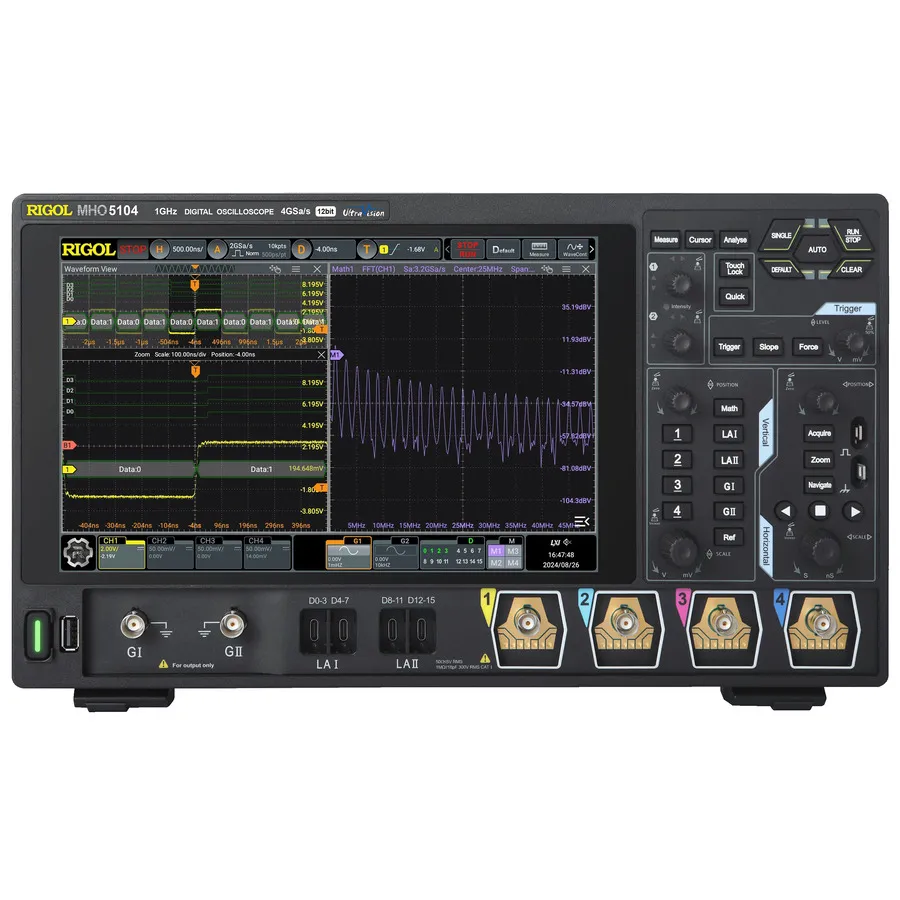 RIGOL MHO5104 Oscilloscope numérique avec analyseur logique et AFG