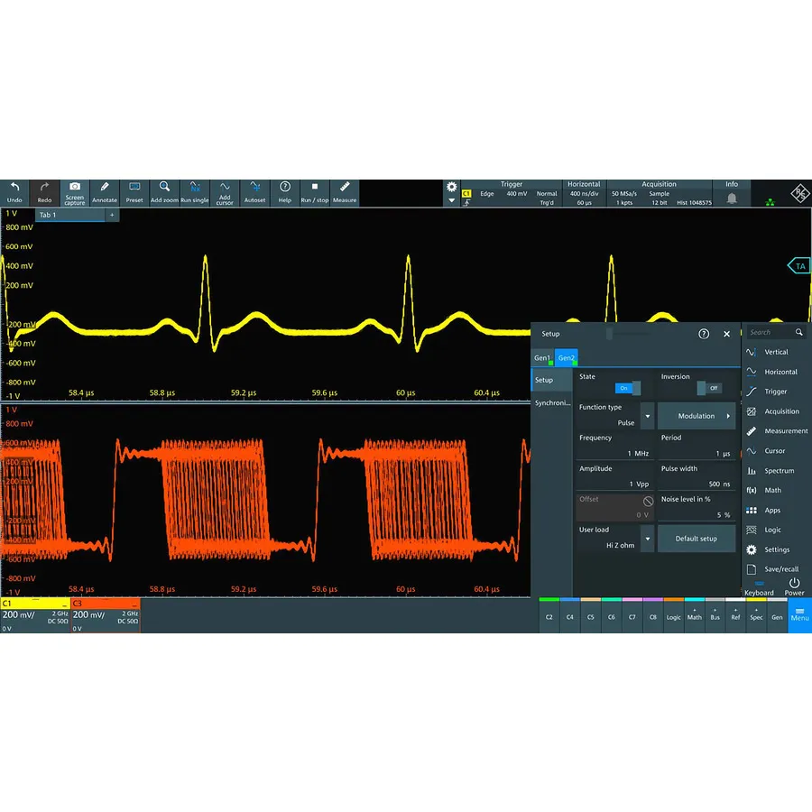 Option Générateur de Formes d'Ondes Arbitraires Rohde & Schwarz MXO3-B6