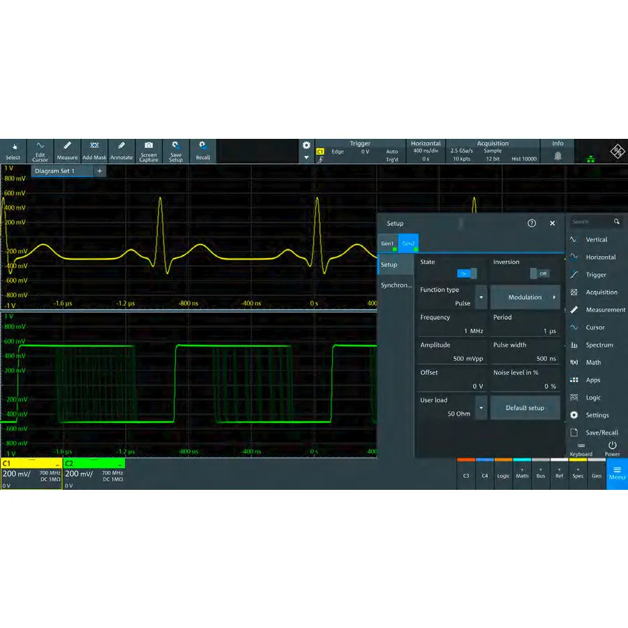 Option de générateur de signaux arbitraires Rohde & Schwarz MXO4-B6