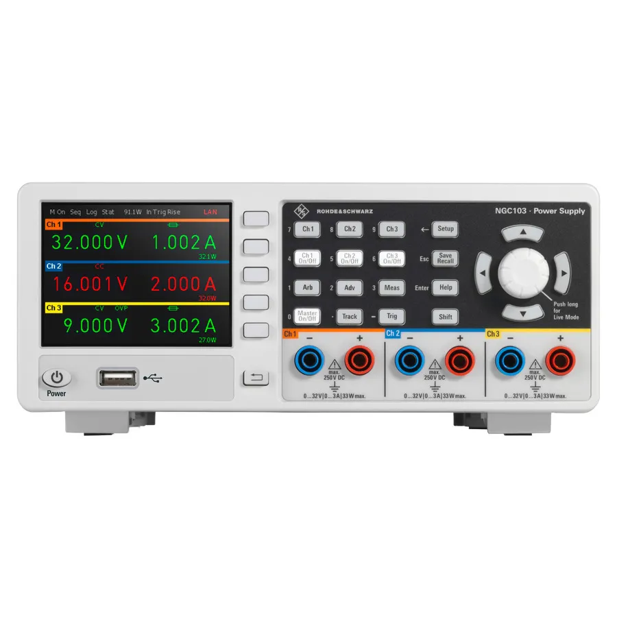 Alimentation Rohde & Schwarz NGC103 DC à trois sorties
