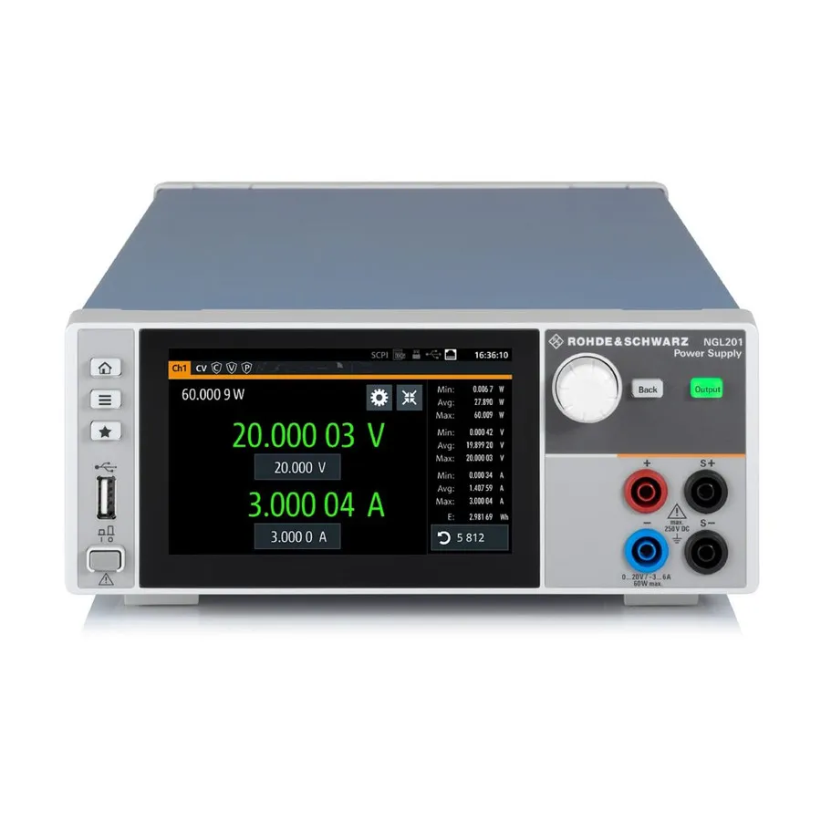 Rohde & Schwarz NGL201 Alimentation CC Monocanal