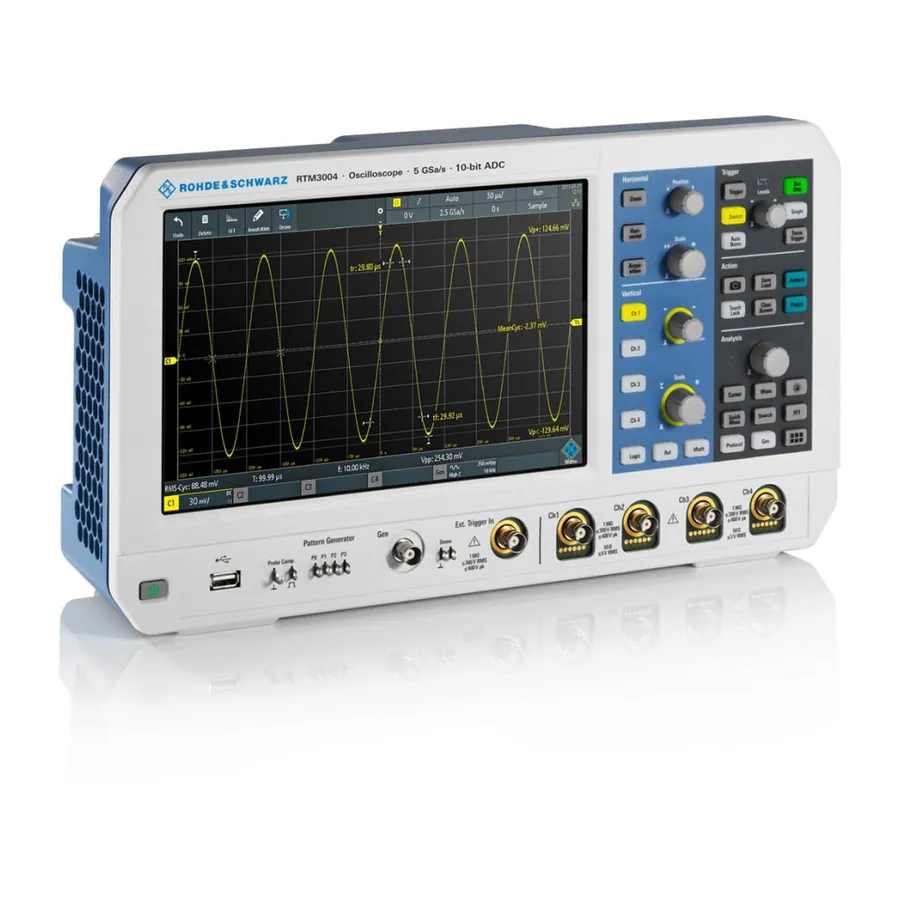 Oscilloscope numérique Rohde & Schwarz RTM3K-104M 4 canaux avec MSO