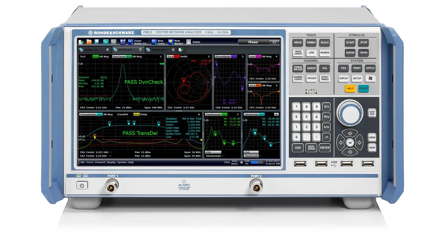 Analyseur de réseau vectoriel Rohde & Schwarz ZNB8